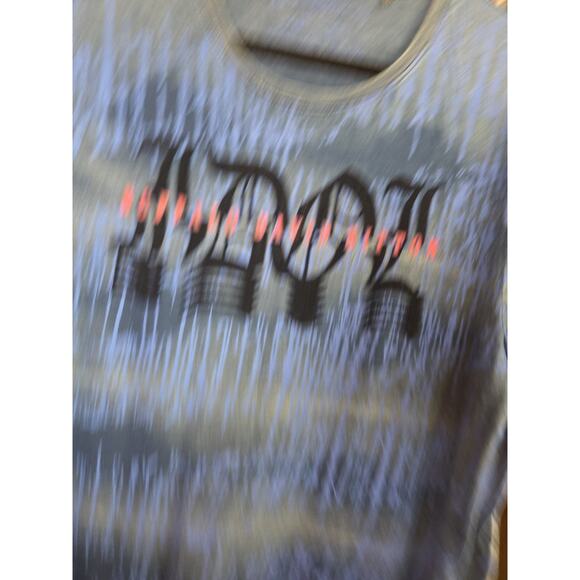 Buffalo David Bitton Men's Size XL Blue Dyed Ink Graphic Crew-Neck T-Shirt - Picture 4 of 12